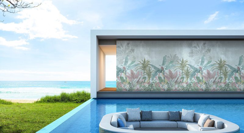 Beach house in modern design, Luxury sea view pool villa - 3d rendering