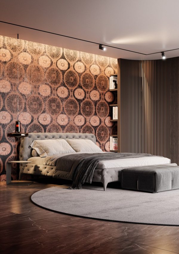 HEIDI is the ideal vintage, refined, and luxurious wallpaper for the bedroom and relaxation spaces.