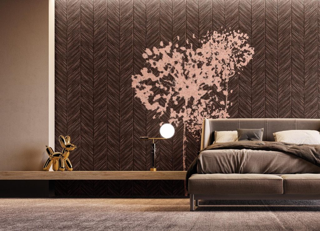 Modern wallpaper with giant flowers, 24K Collection