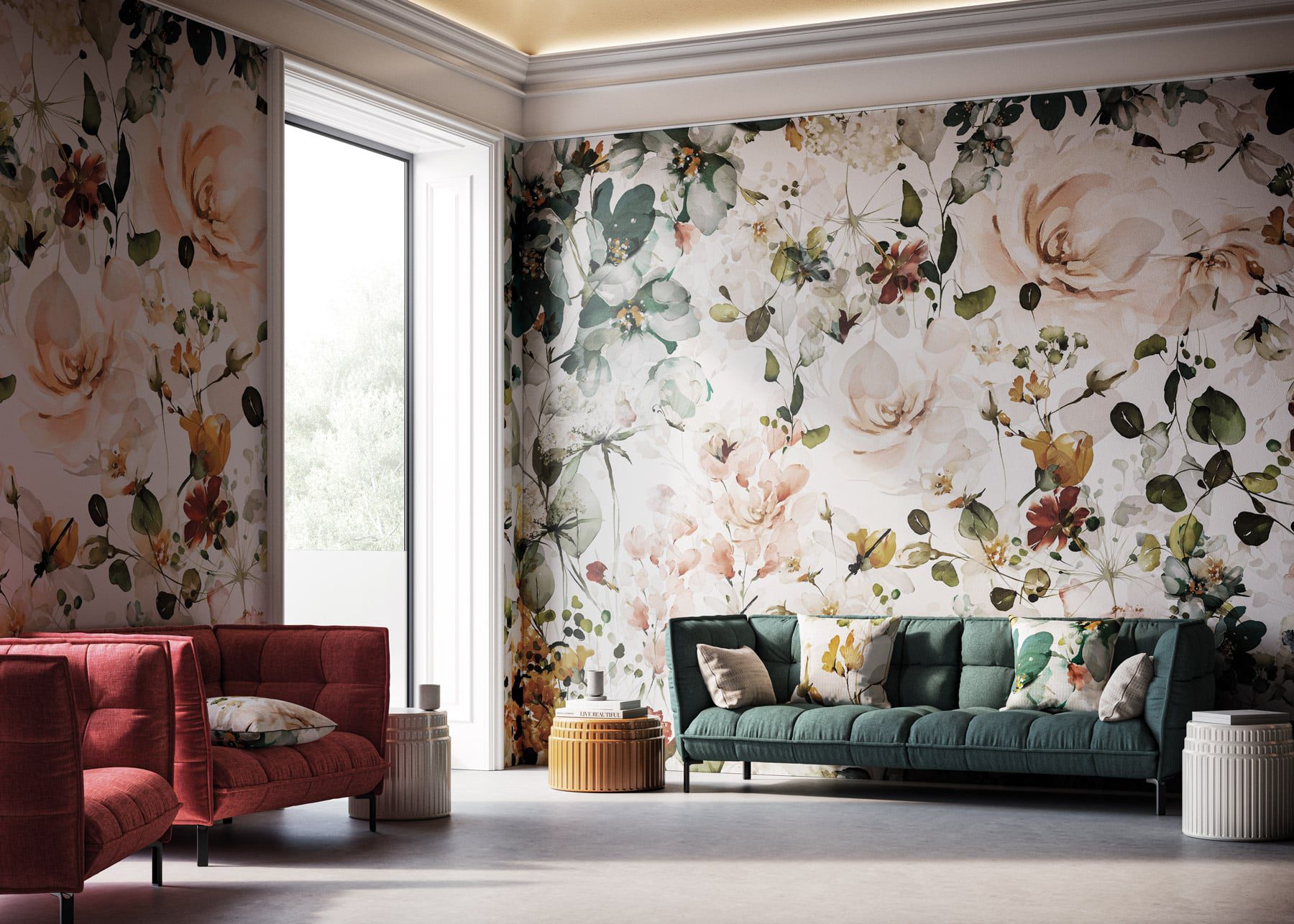 El Papel Pintado Floral de Instabilelab es una elección de estilo que combina Elegancia y Estilo atemporales. Descubre la exclusiva colección.