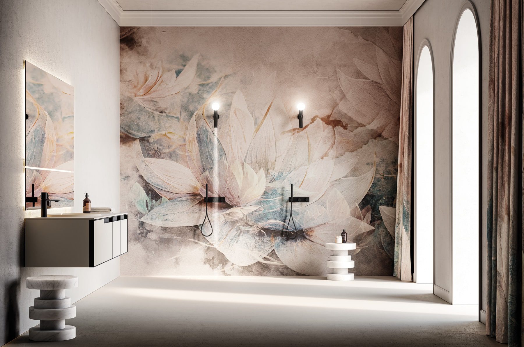 Instabilelab Floral Wallpaper, a timeless, luxury and elegant decorative choice. Precious vintage and design collections.