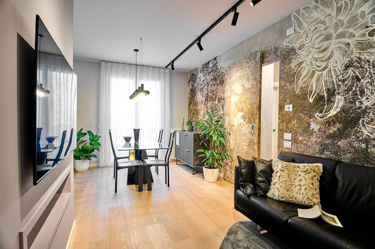 Modern living room wallpaper: style and identity in every detail